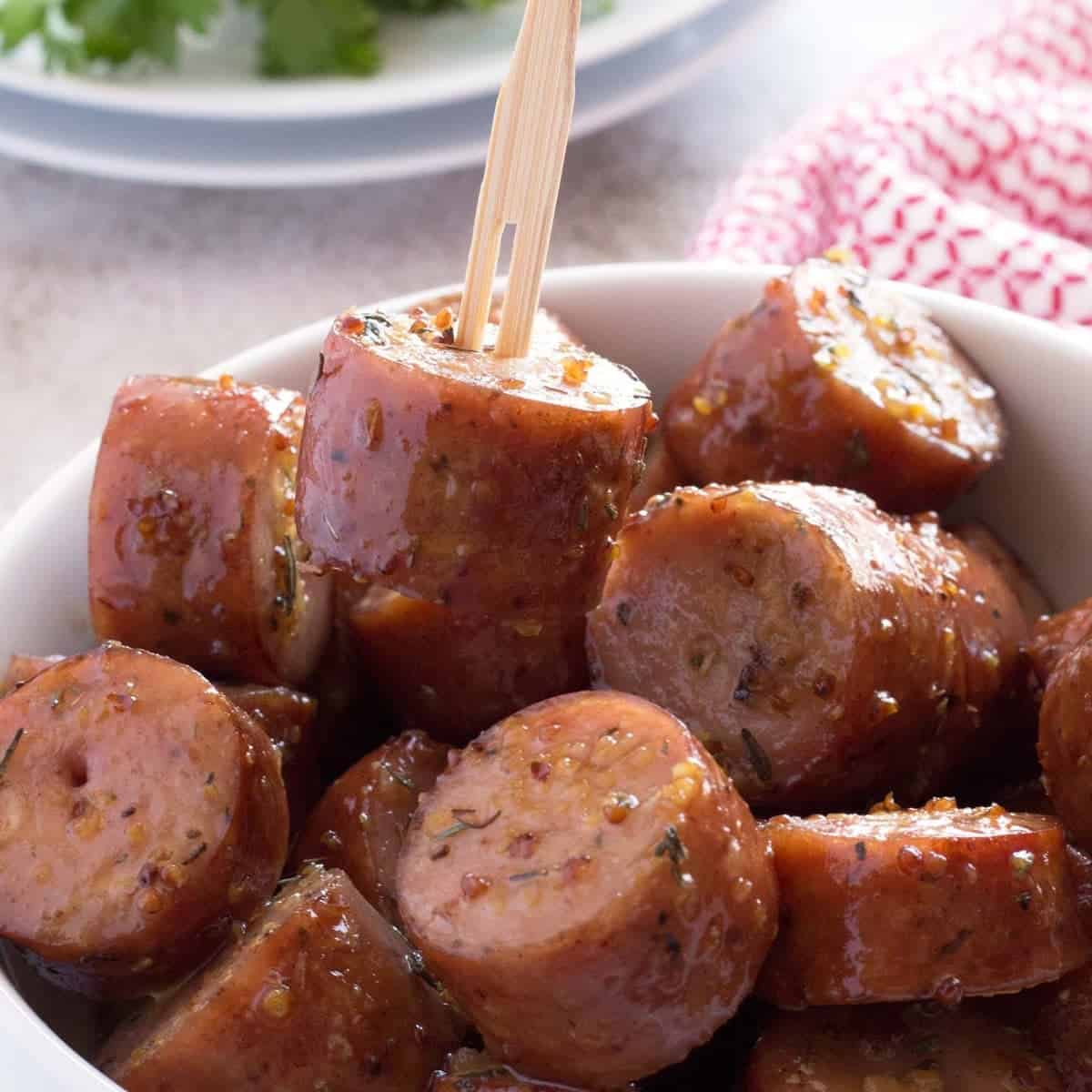 Chicken Apple Sausage Bites With Maple Glaze Chicken Apple Sausage Bites With Maple Glaze