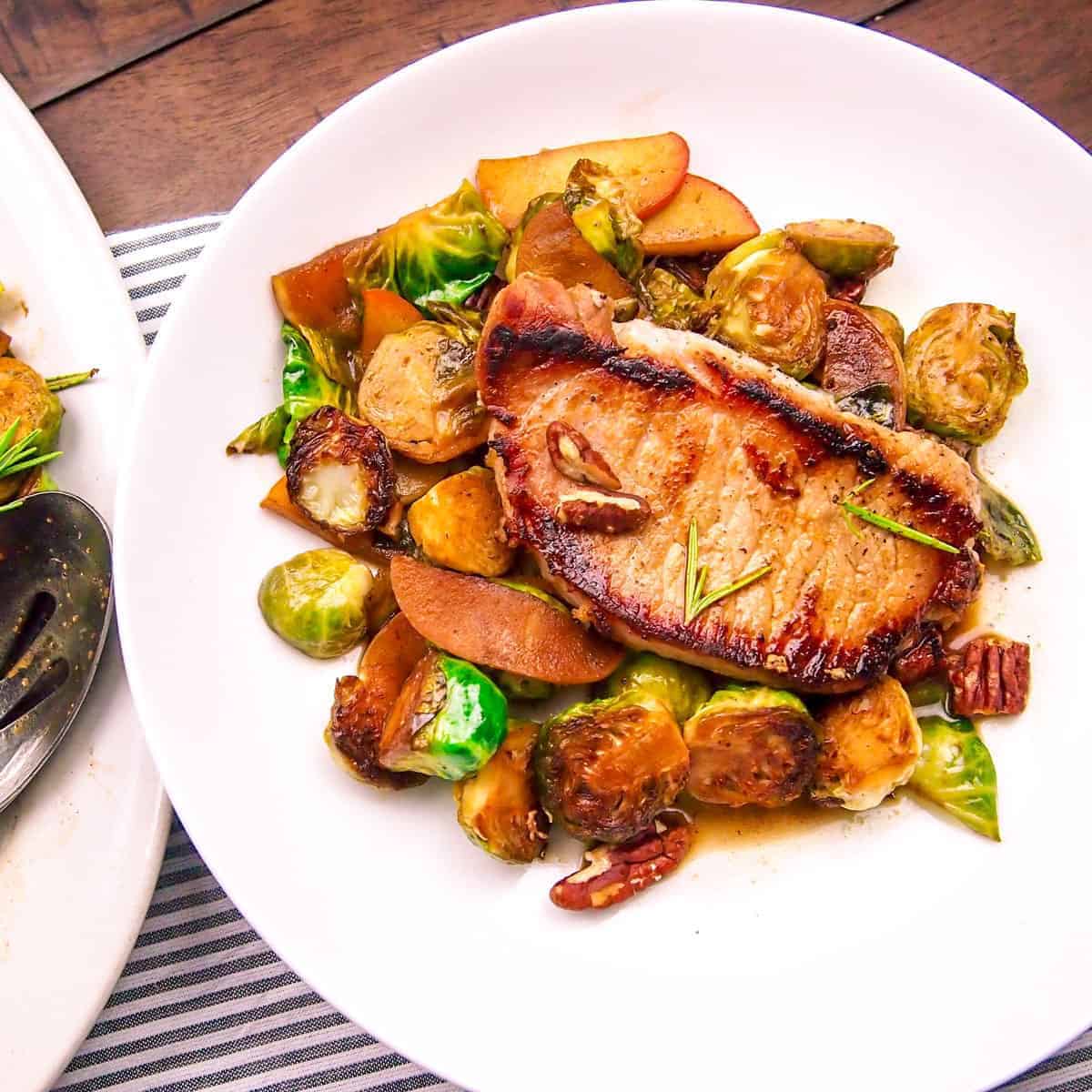 Cider Braised Pork With Apples And Brussels Sprouts Cider Braised Pork With Apples And Brussels Sprouts