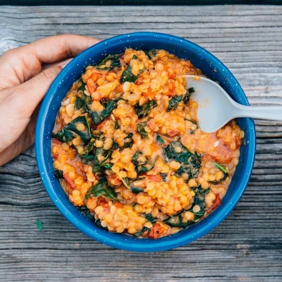 Coconut Red Lentil Stew With Kale