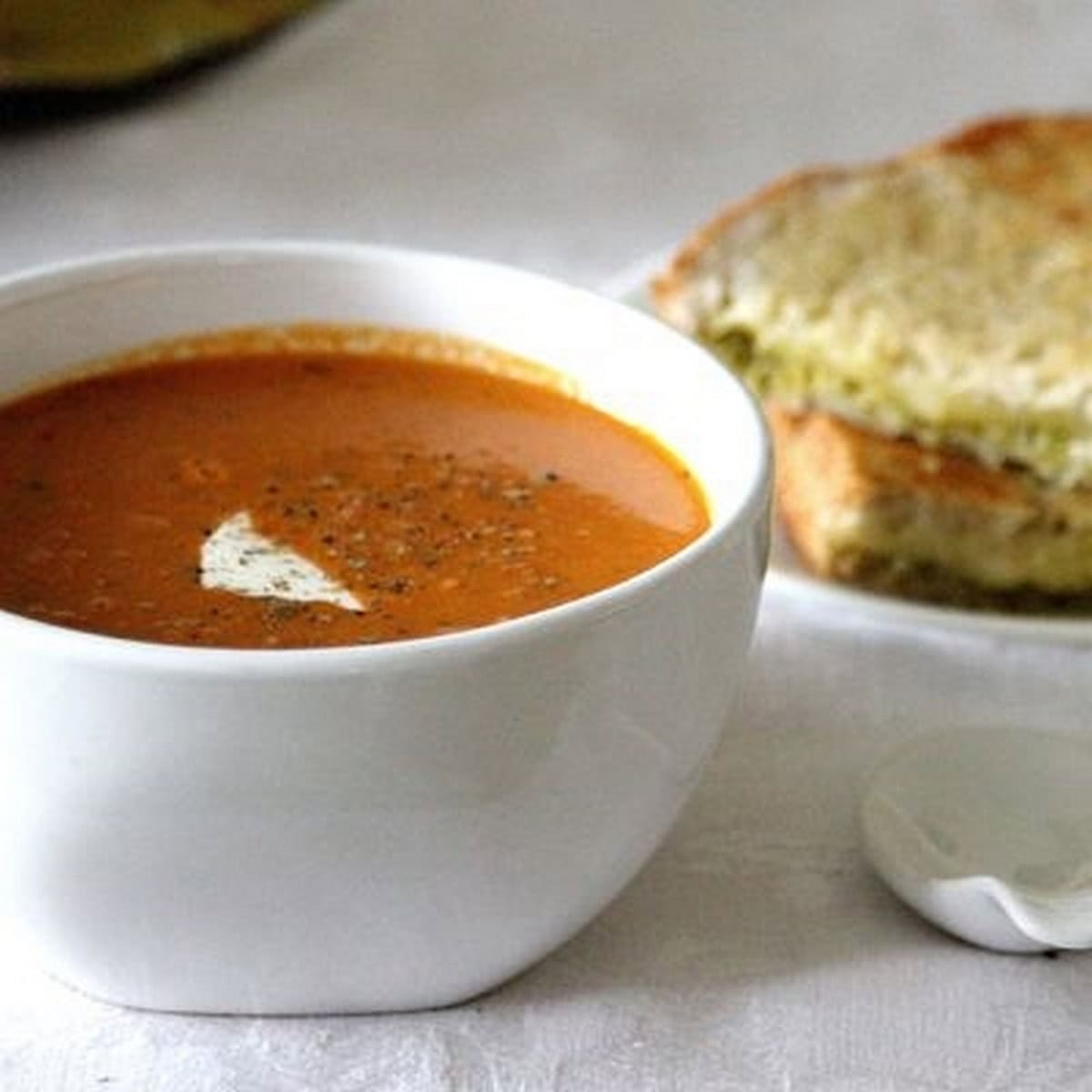 Comfort Food Tomato Soup And Grilled Cheese