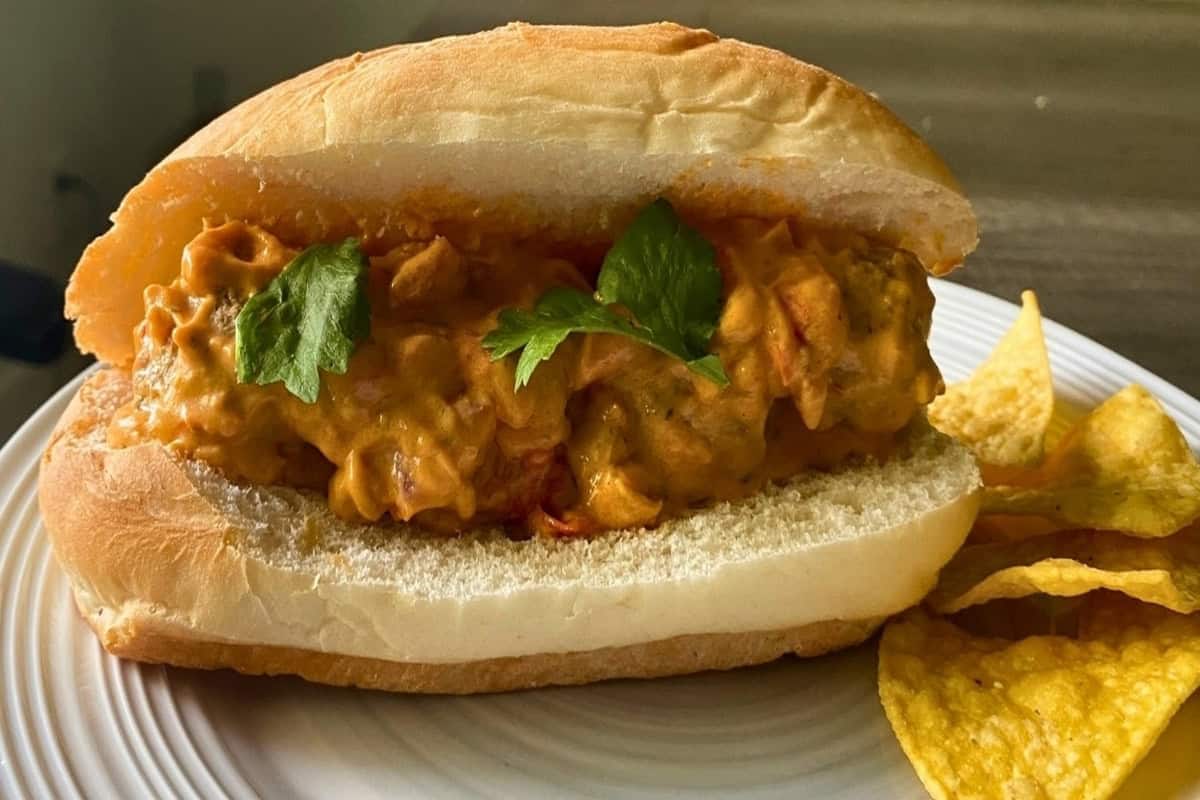 Creamy Crockpot Salsa Meatball Sandwiches