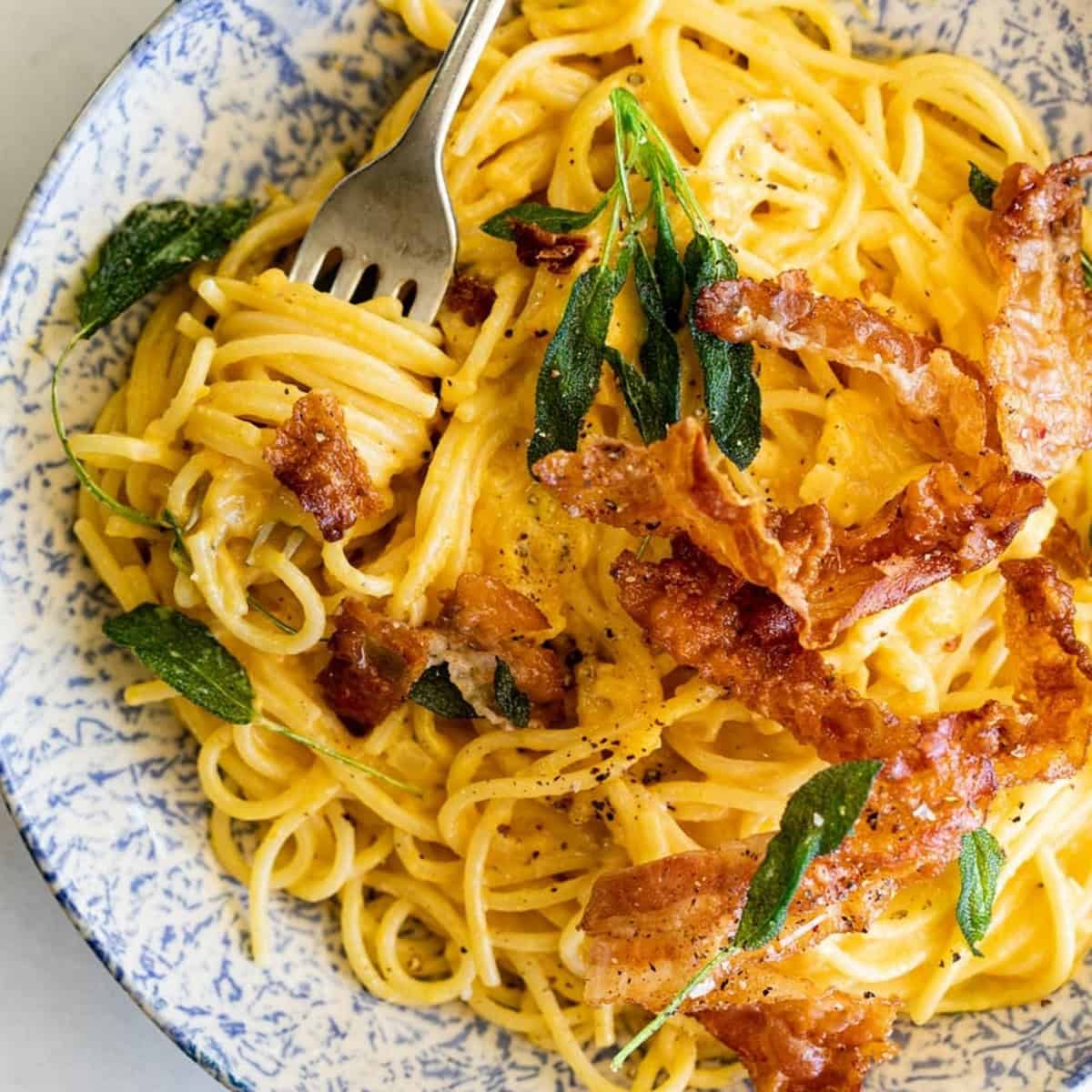 Creamy Pumpkin Pasta With Pancetta And Sage Creamy Pumpkin Pasta With Pancetta And Sage