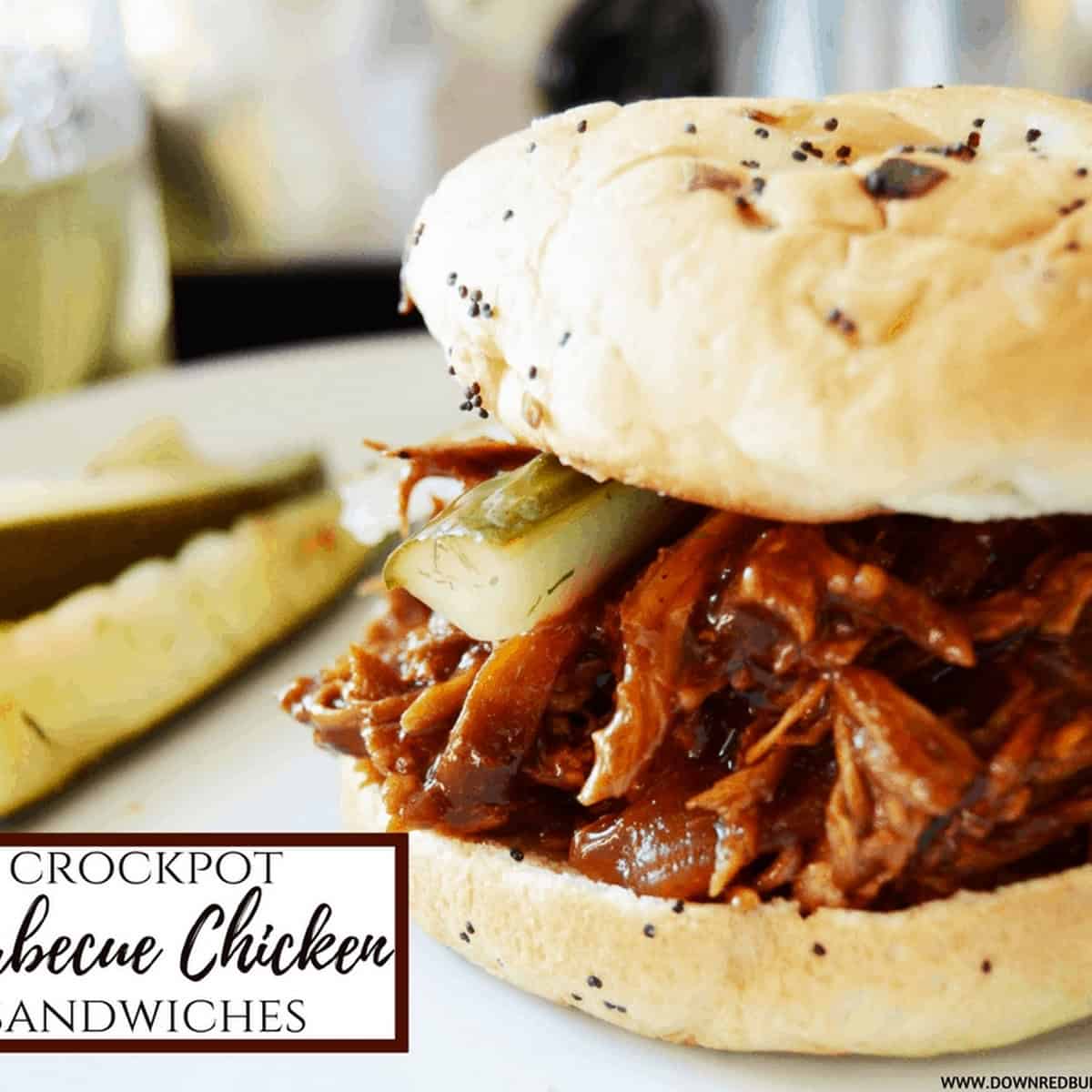 Crockpot Barbecue Chicken Sandwiches Crockpot Barbecue Chicken Sandwiches