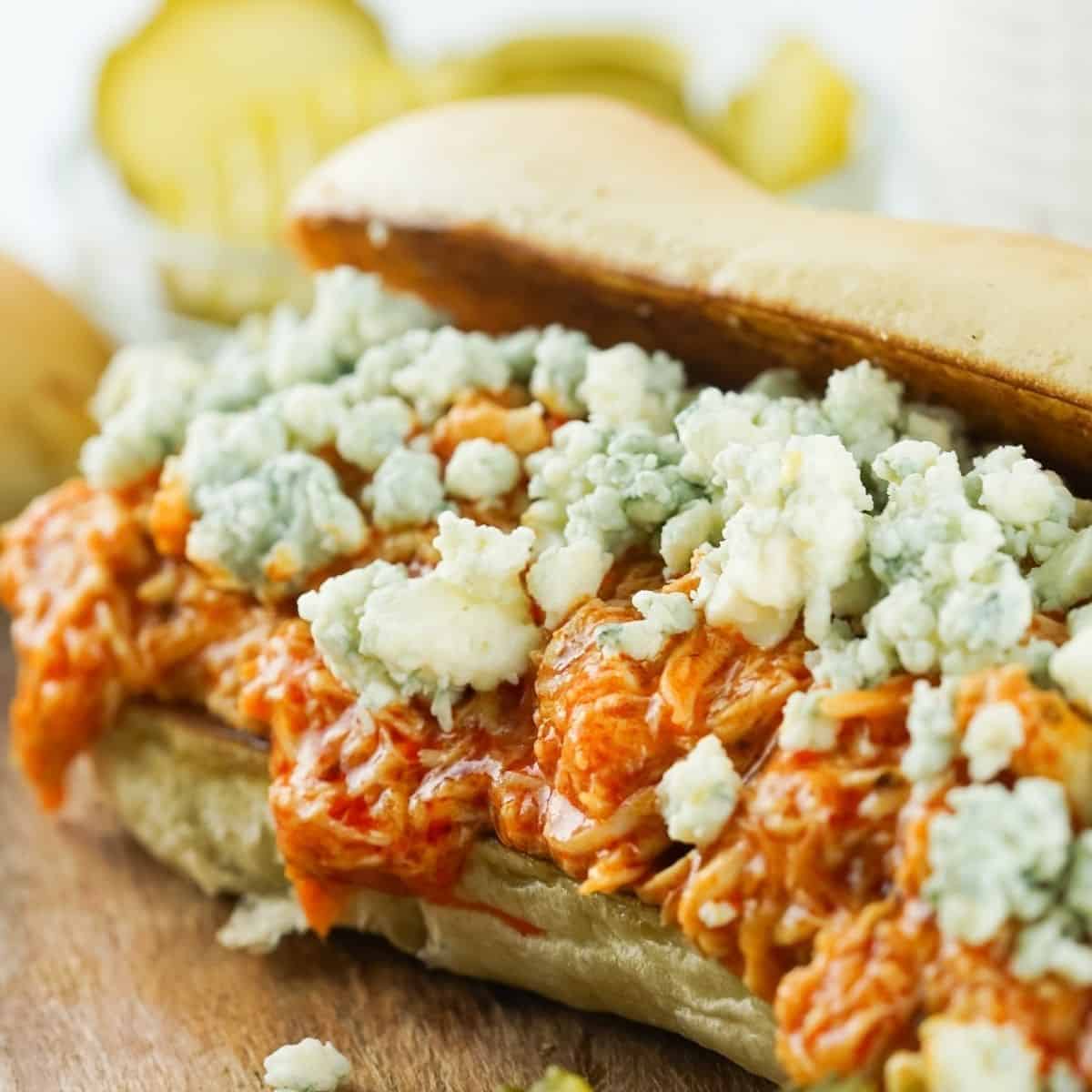 Crockpot Buffalo Chicken Cheesesteak Sandwiches Crockpot Buffalo Chicken Cheesesteak Sandwiches