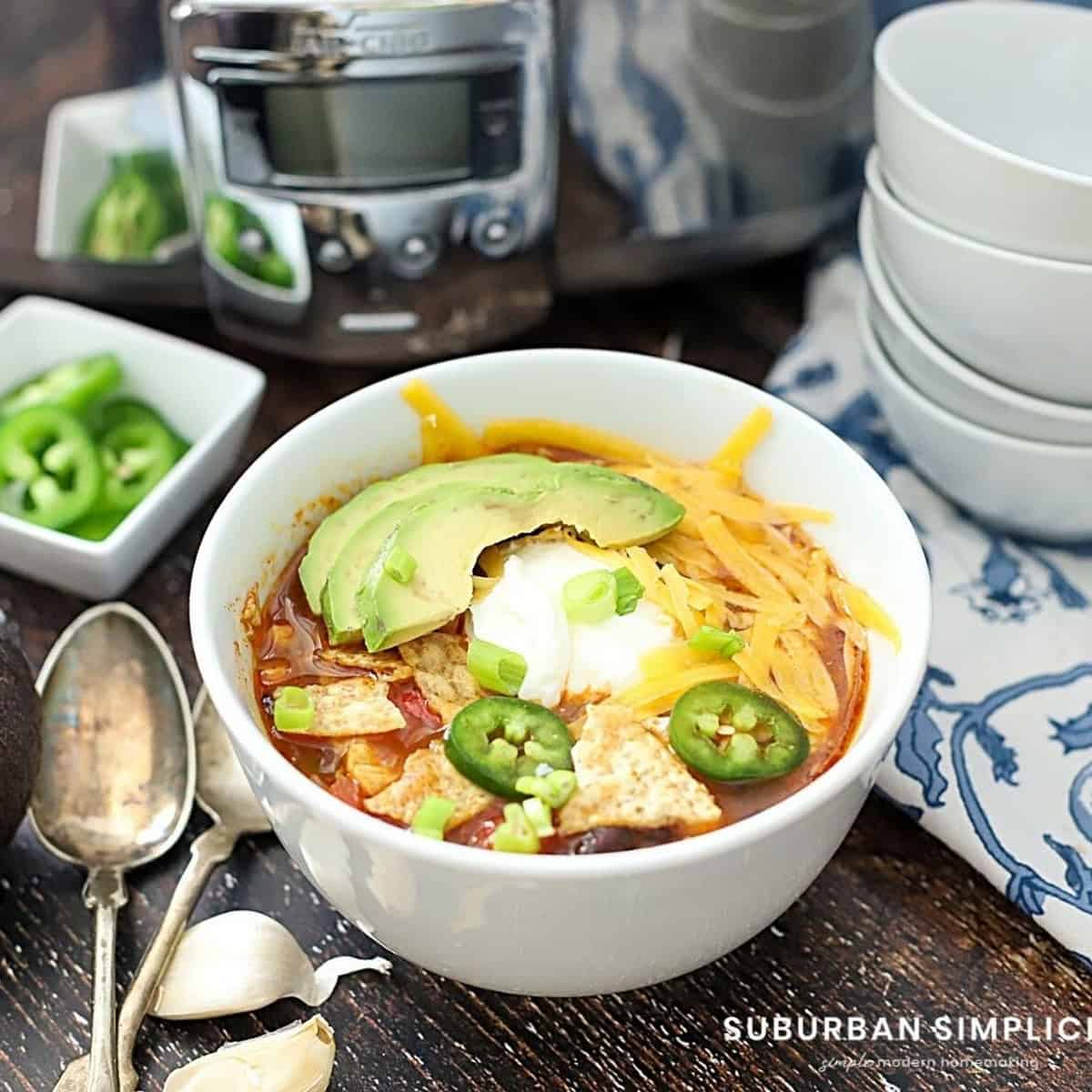 Crockpot Chicken Enchilada Soup Crockpot Chicken Enchilada Soup
