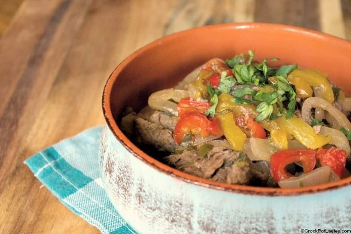 Crockpot Easy Beef Fajitas
