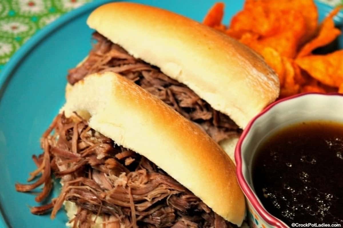 Crockpot Easy French Dip Sandwiches