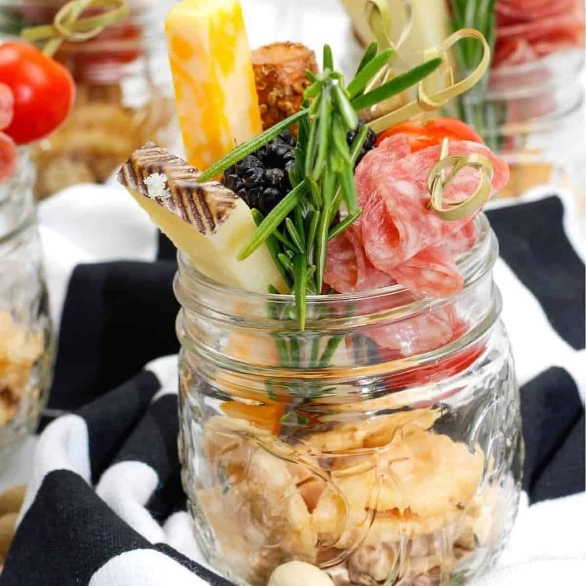 Easy Appetizer Charcuterie Jars