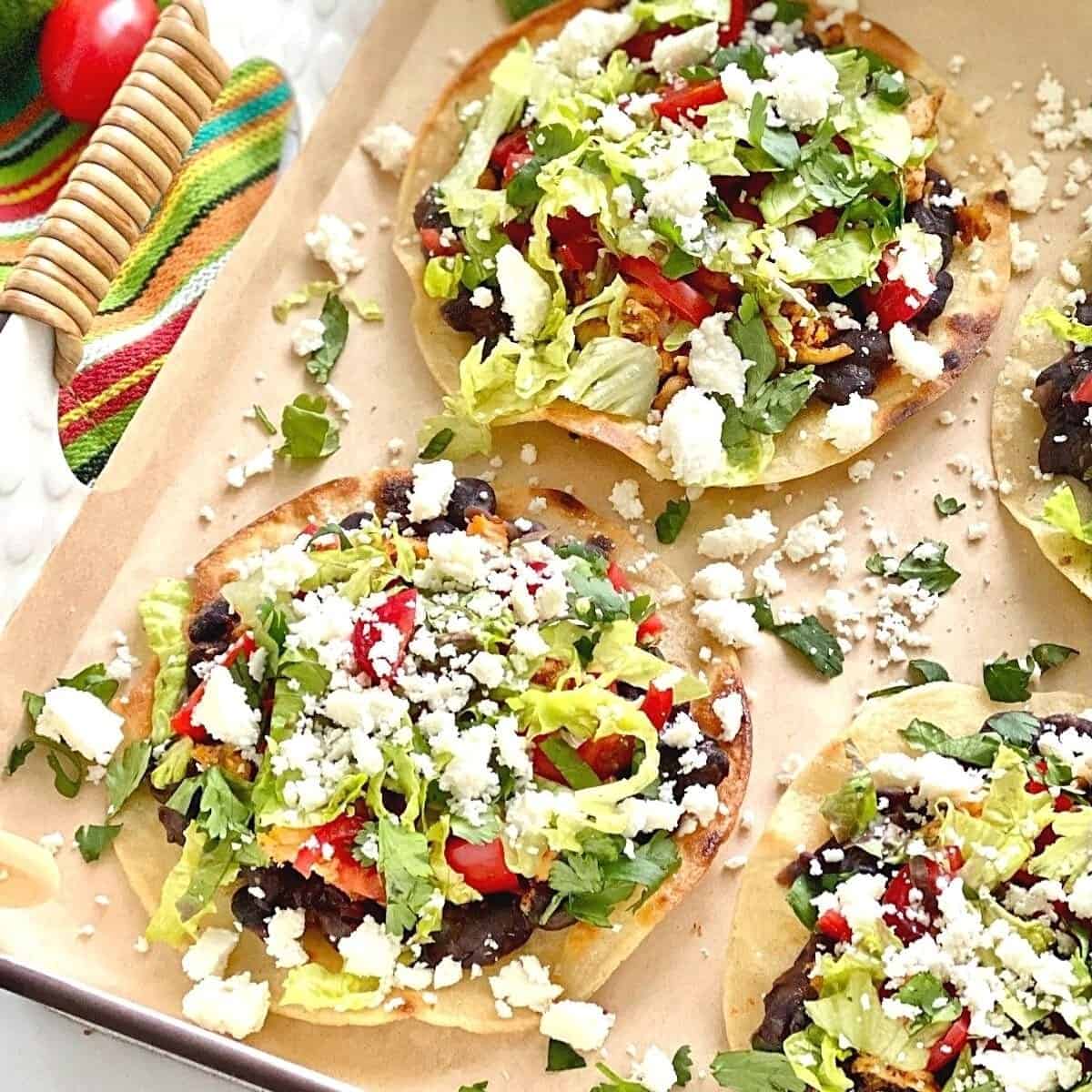 Easy Chicken Tostadas Easy Chicken Tostadas