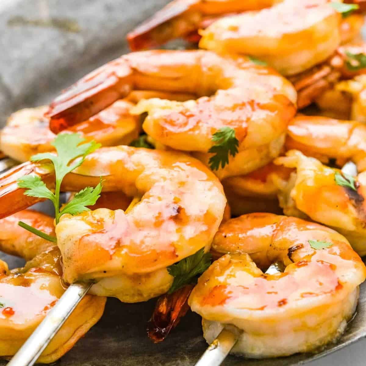 Easy Grilled Shrimp With Pineapple Bourbon Glaze