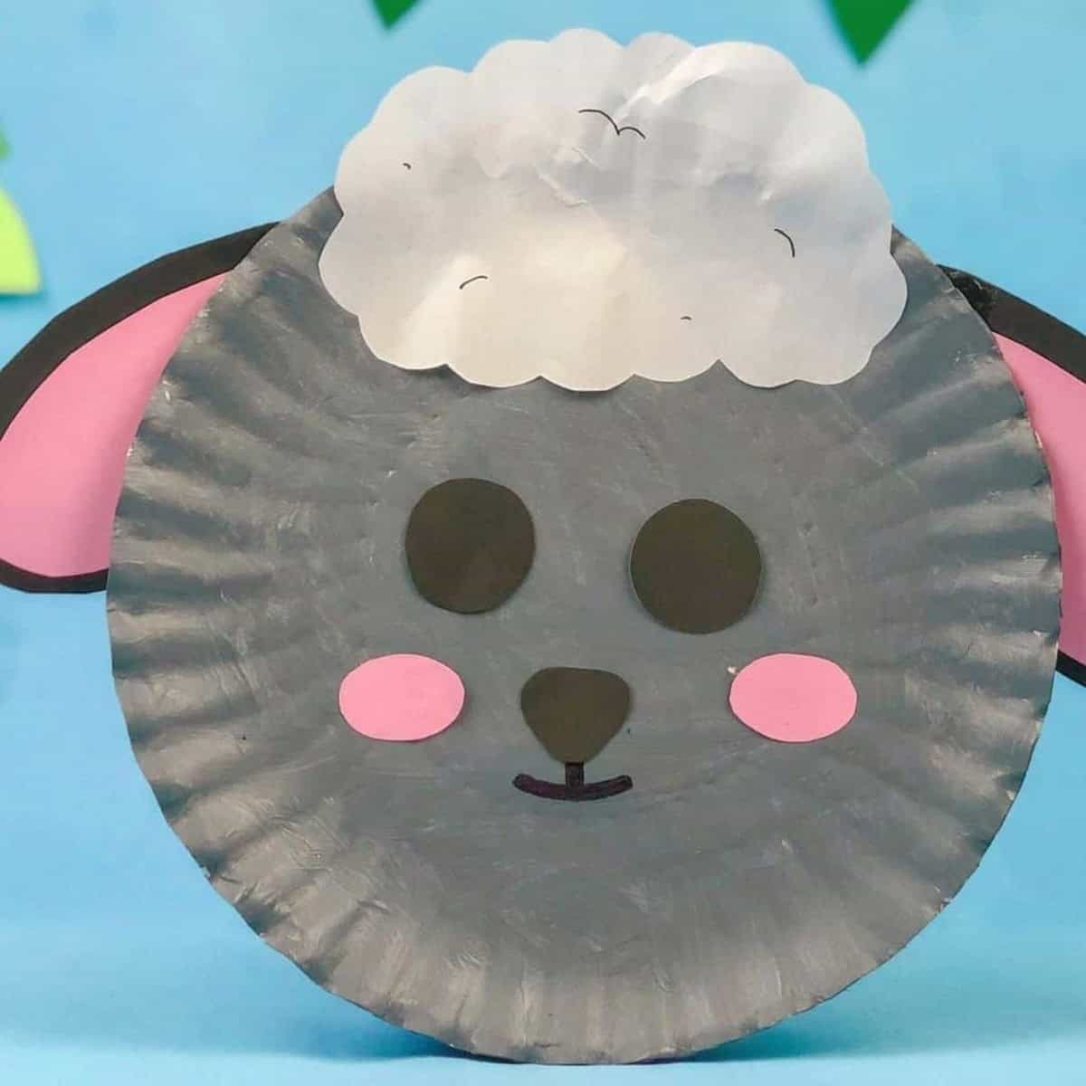 Easy Kids Paper Plate Sheep Craft