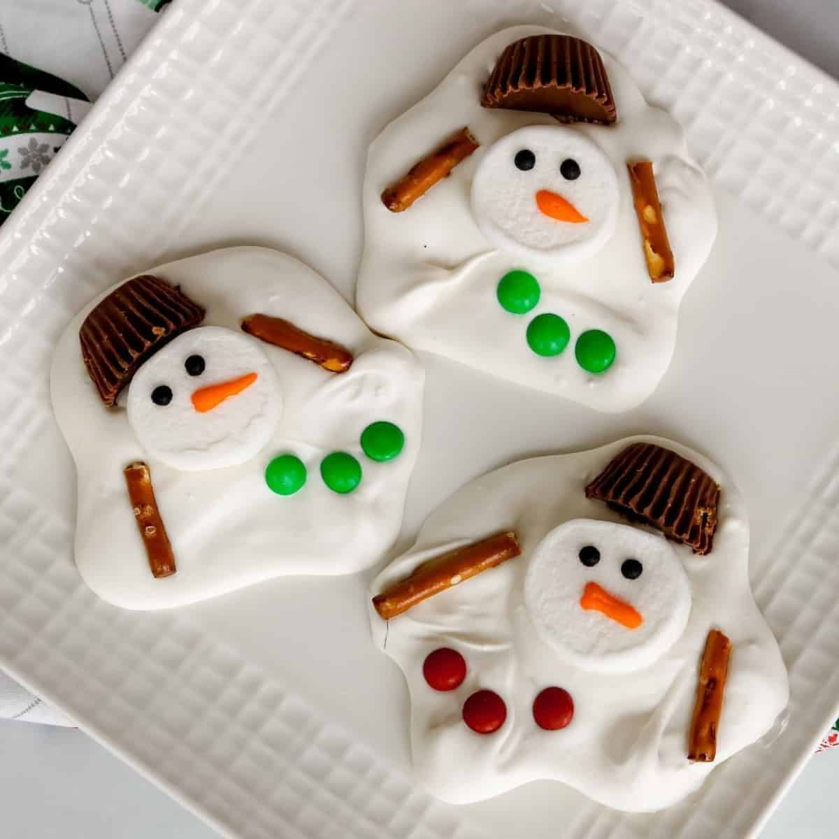Easy Melted Snowman Bark Easy Melted Snowman Bark