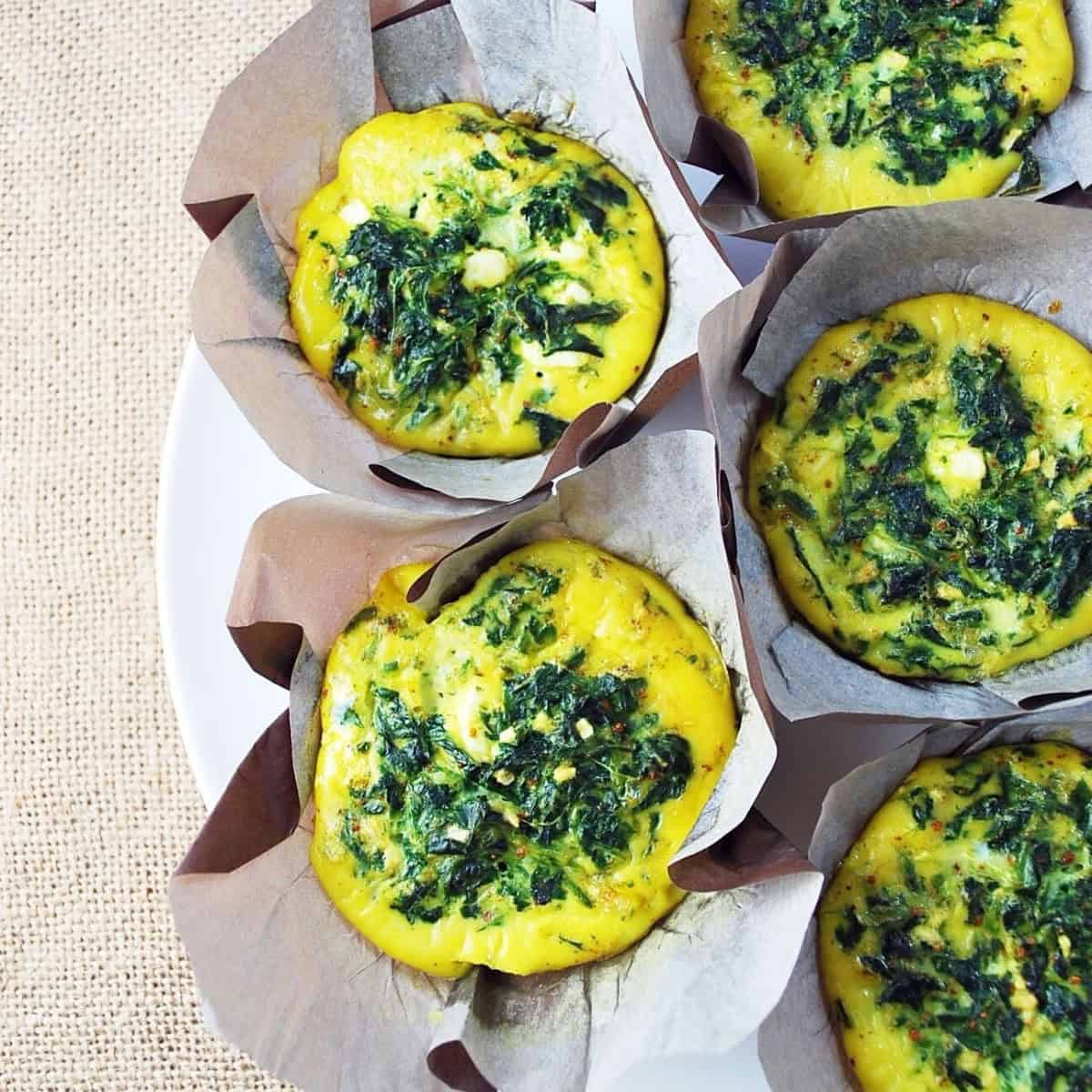 Easy Mini Spinach Frittatas