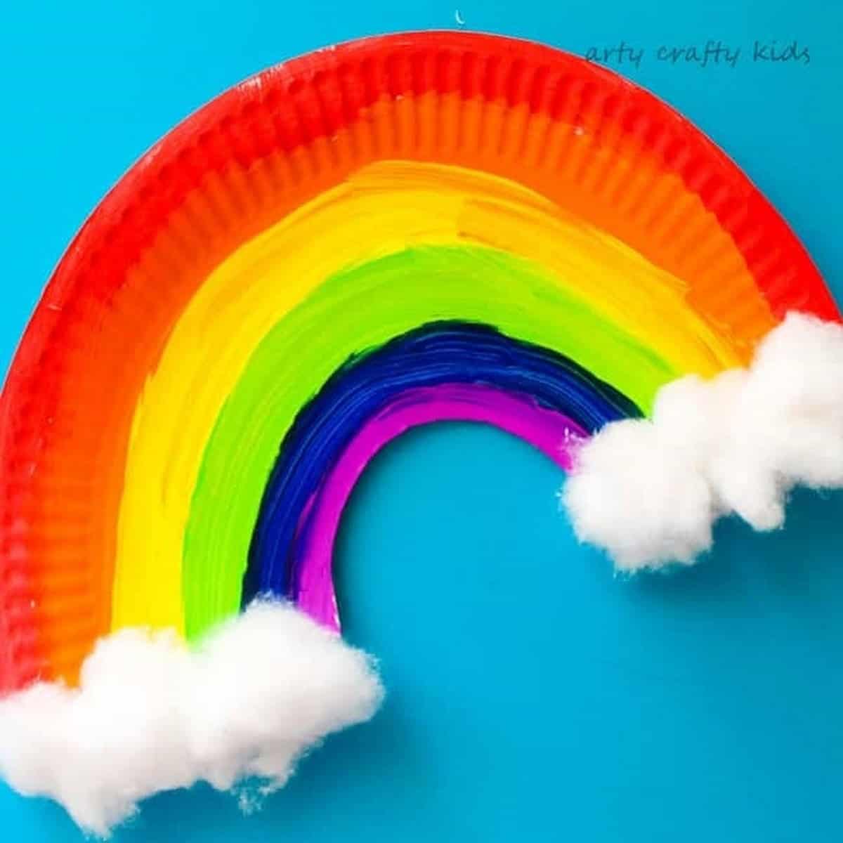 Easy Paper Plate Rainbow Craft