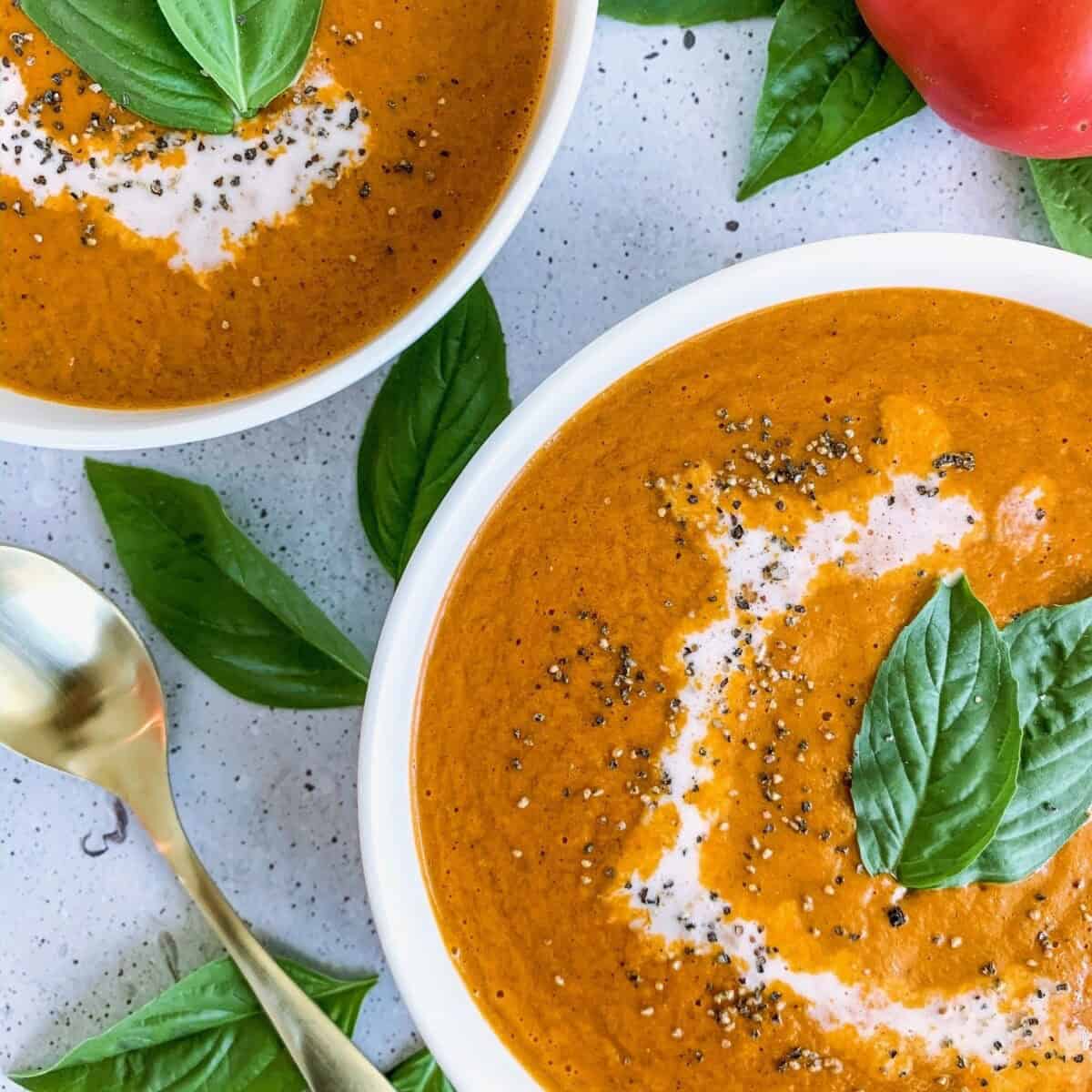 Easy Tomato Basil Soup Easy Tomato Basil Soup