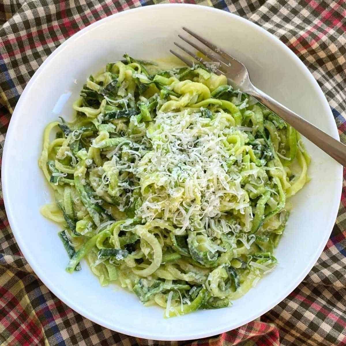 Easy Zucchini Noodle Alfredo 5 Ingredients