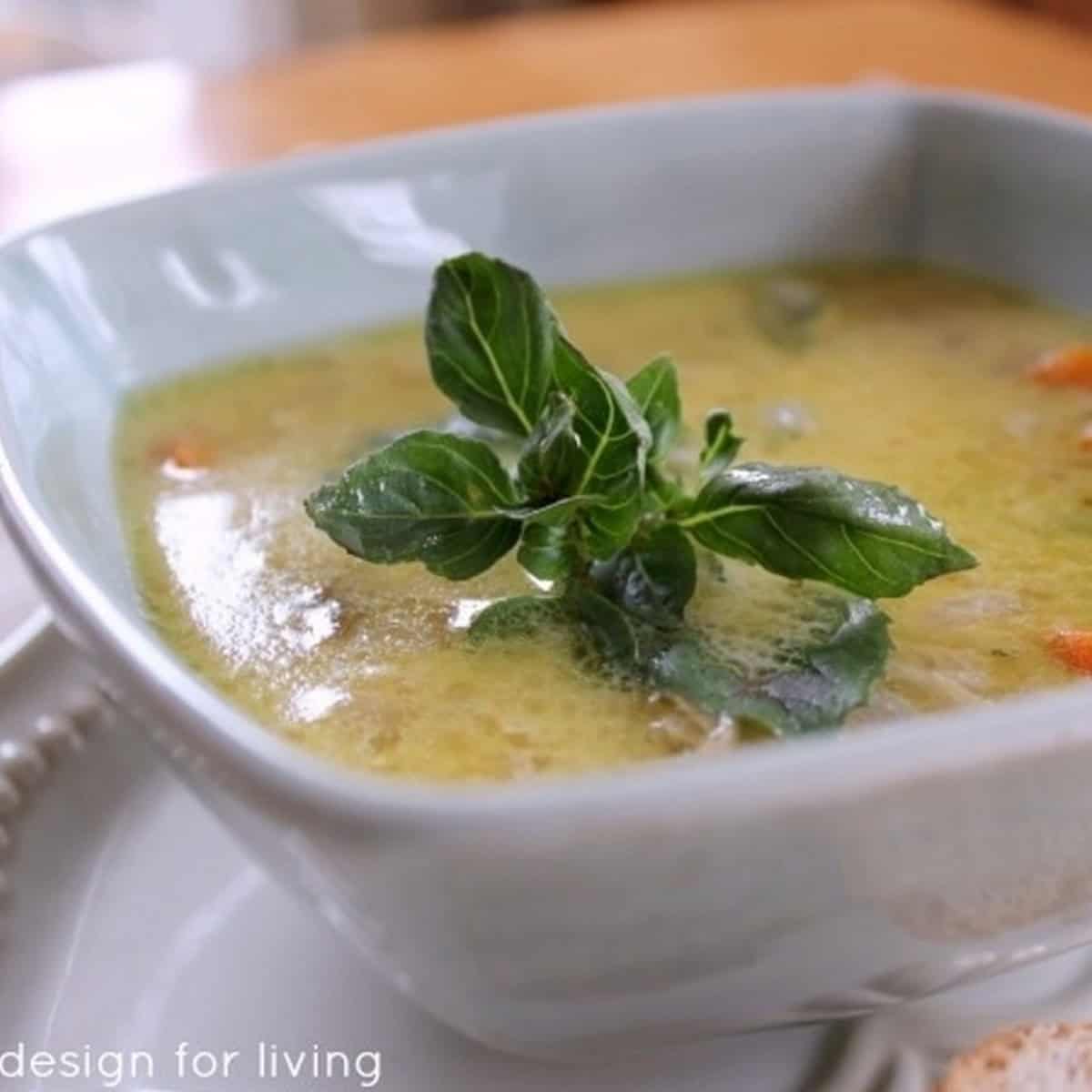 Fall Comfort Food Coconut Curry Chicken Soup