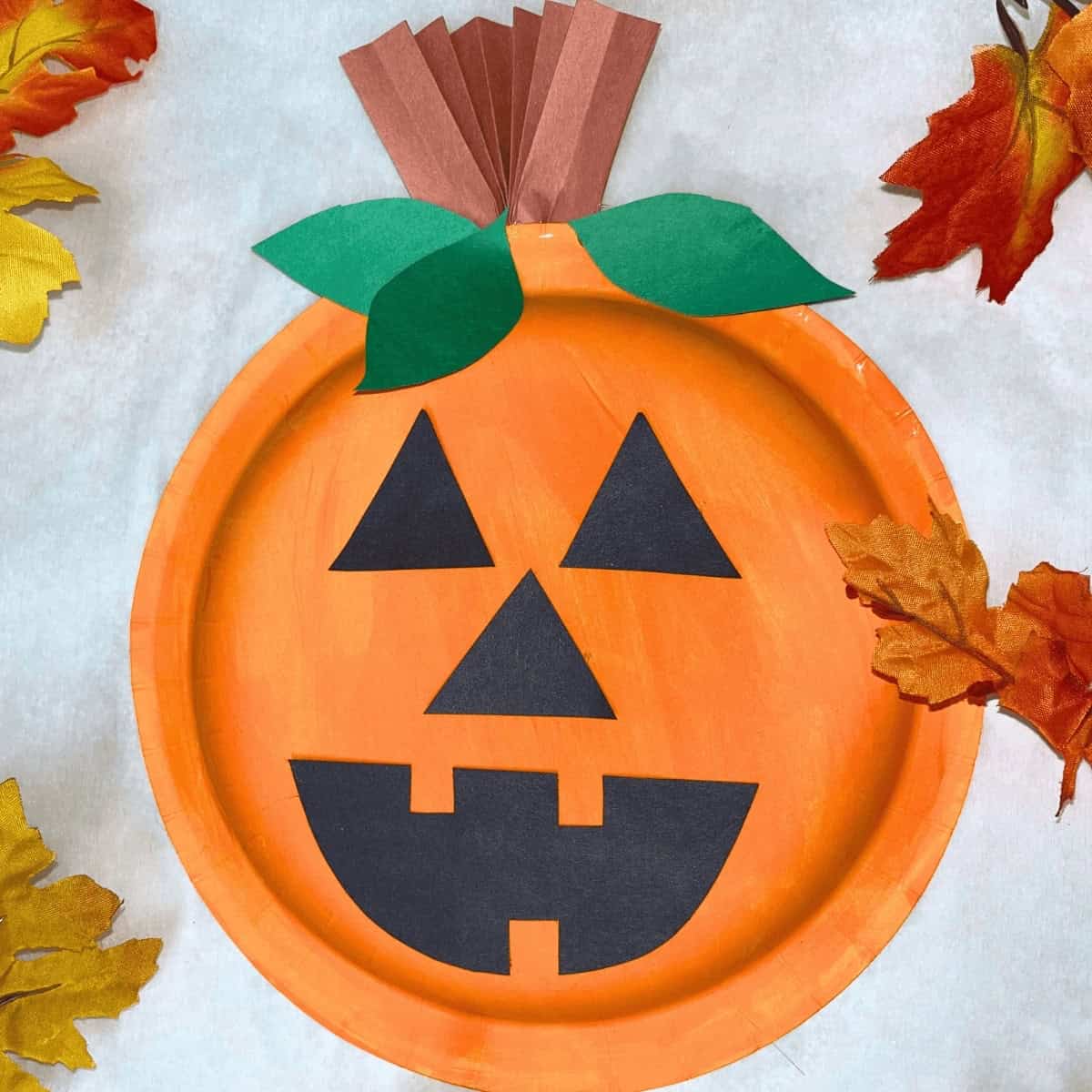 Festive Pumpkin Paper Plate Craft