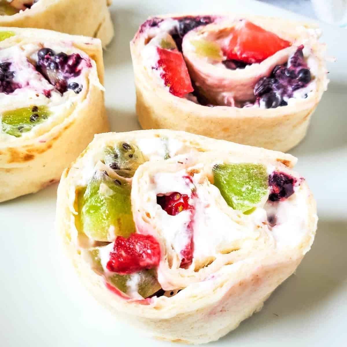 Fresh Fruit Dessert Pinwheels