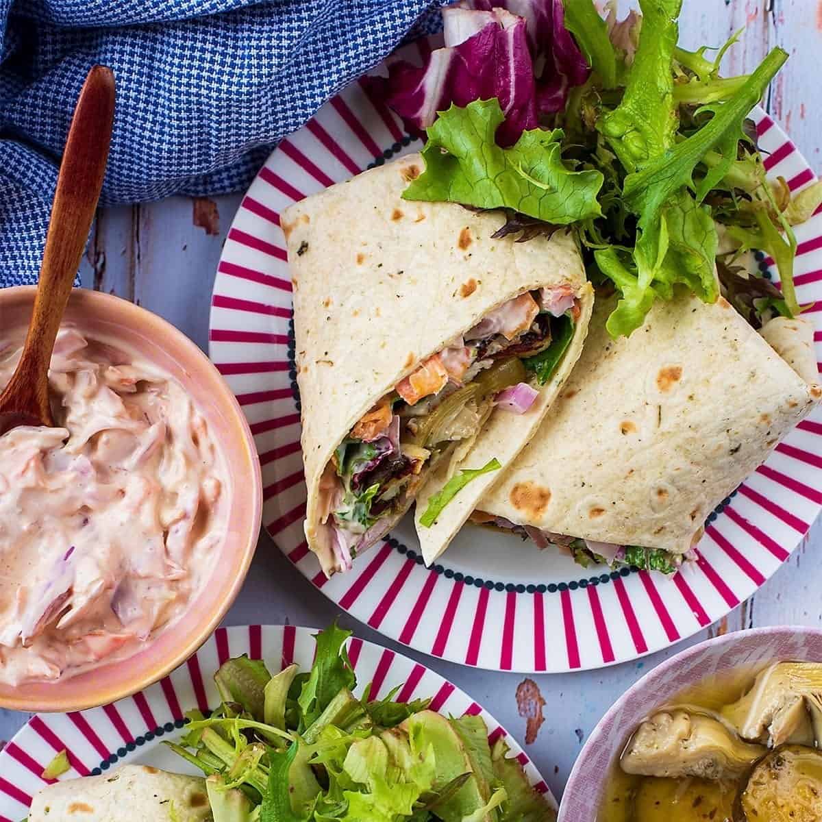 Greek Halloumi Wraps