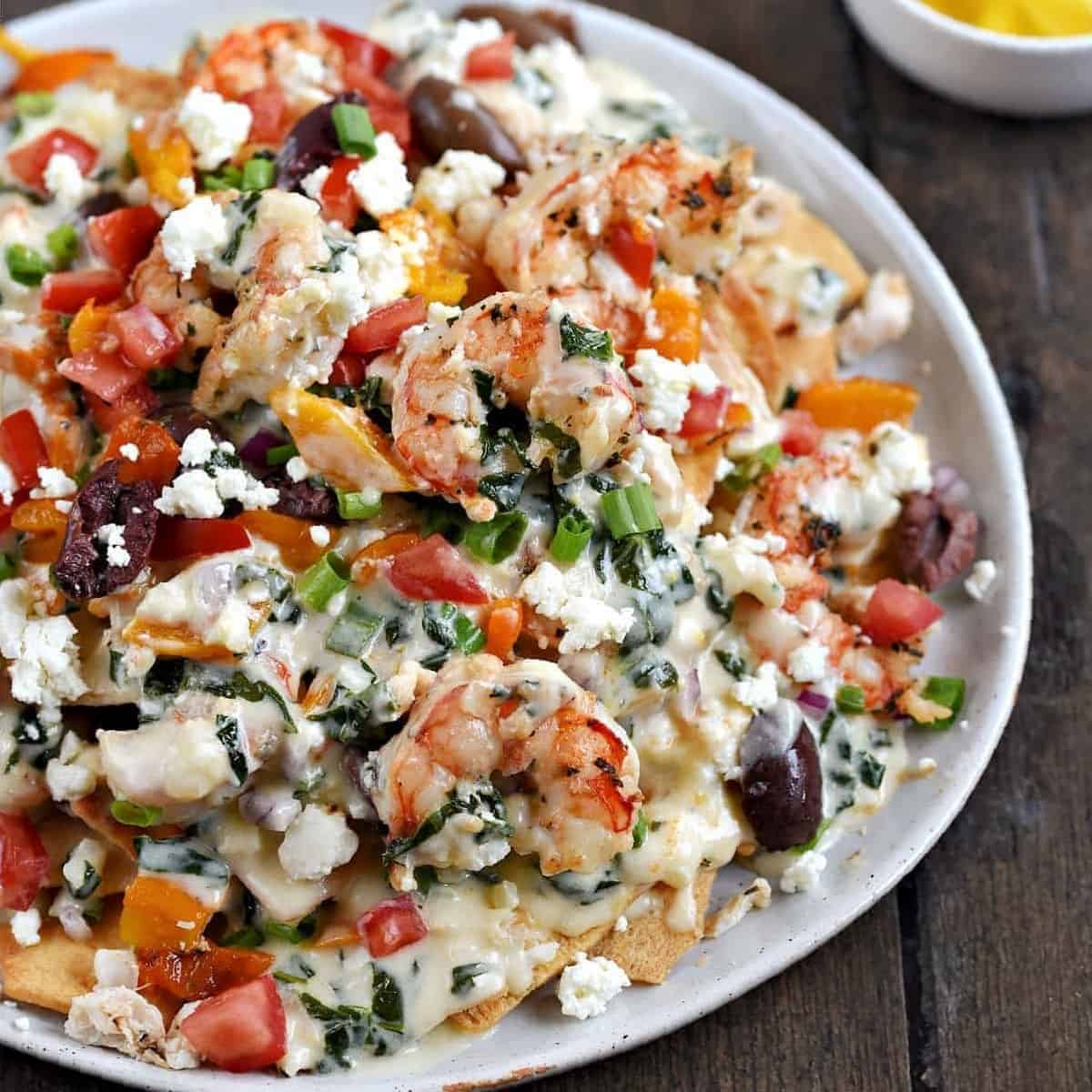 Greek Seafood Nachos