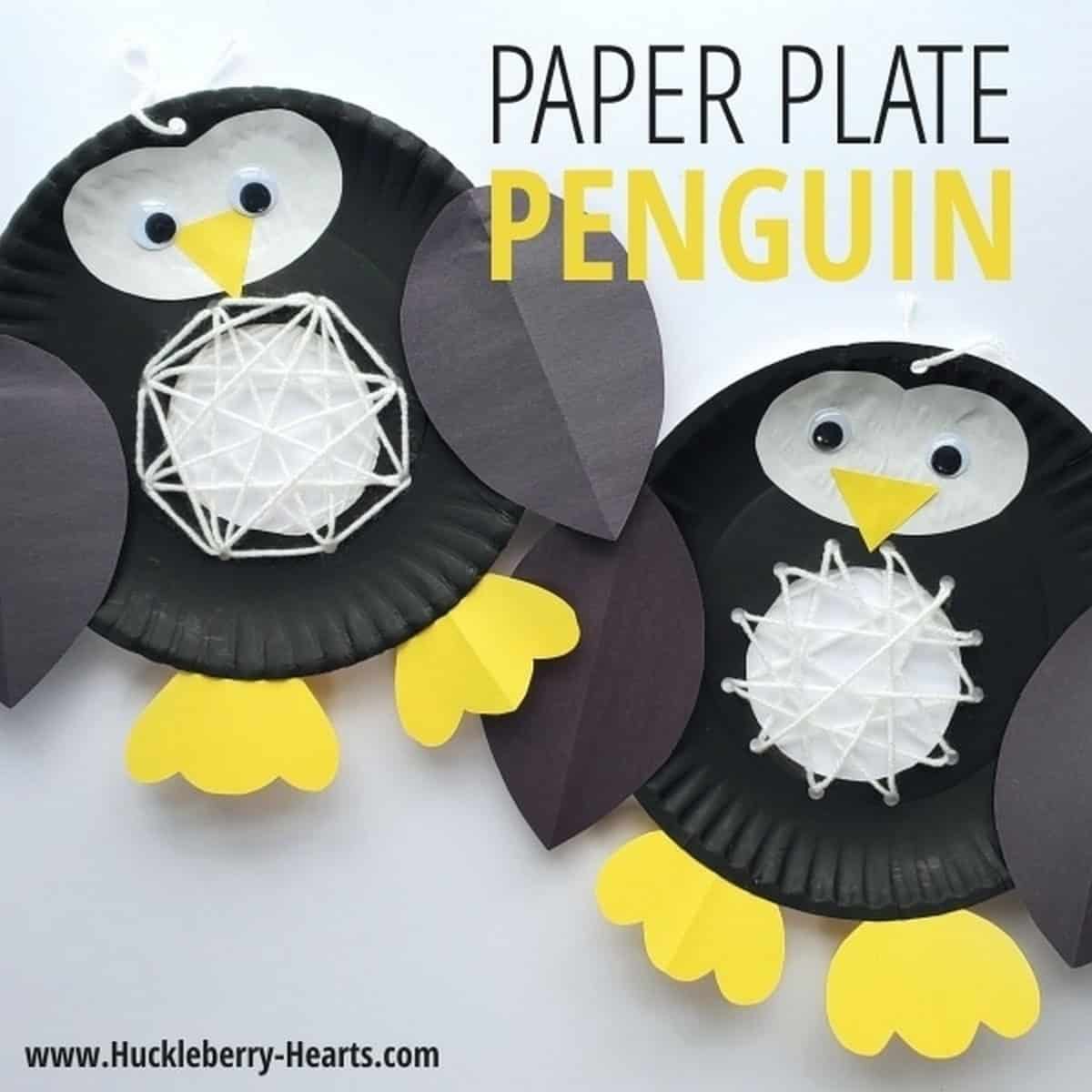 Kids Paper Plate Penguin Craft