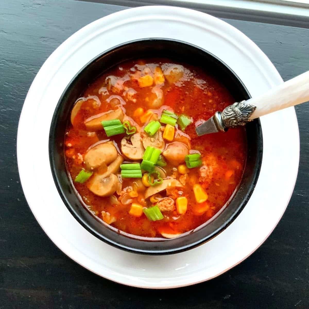 Lazy Turkey Burger Soup The Lazy Slow Cooker