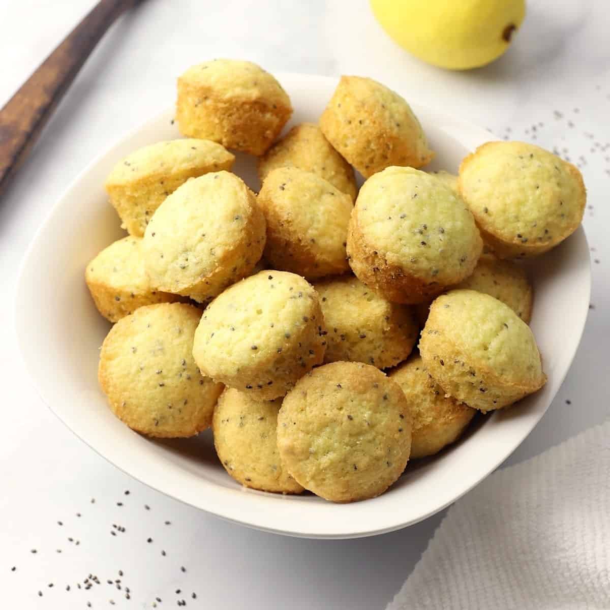 Lemon Chia Seed Mini Muffins