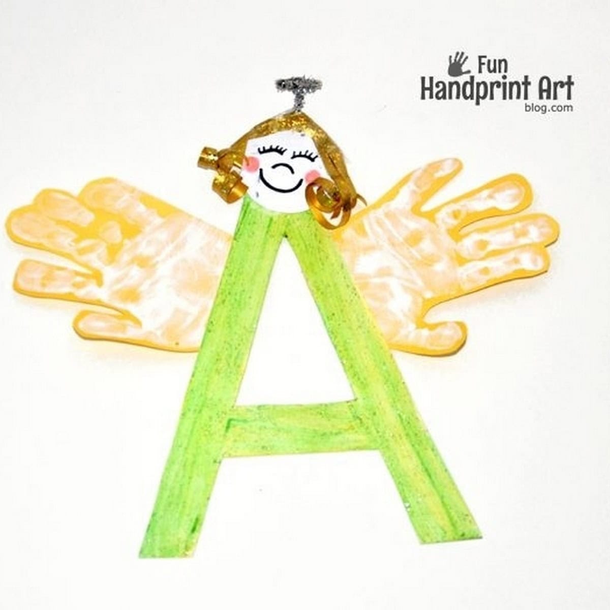 Letter Handprint Angel Craft