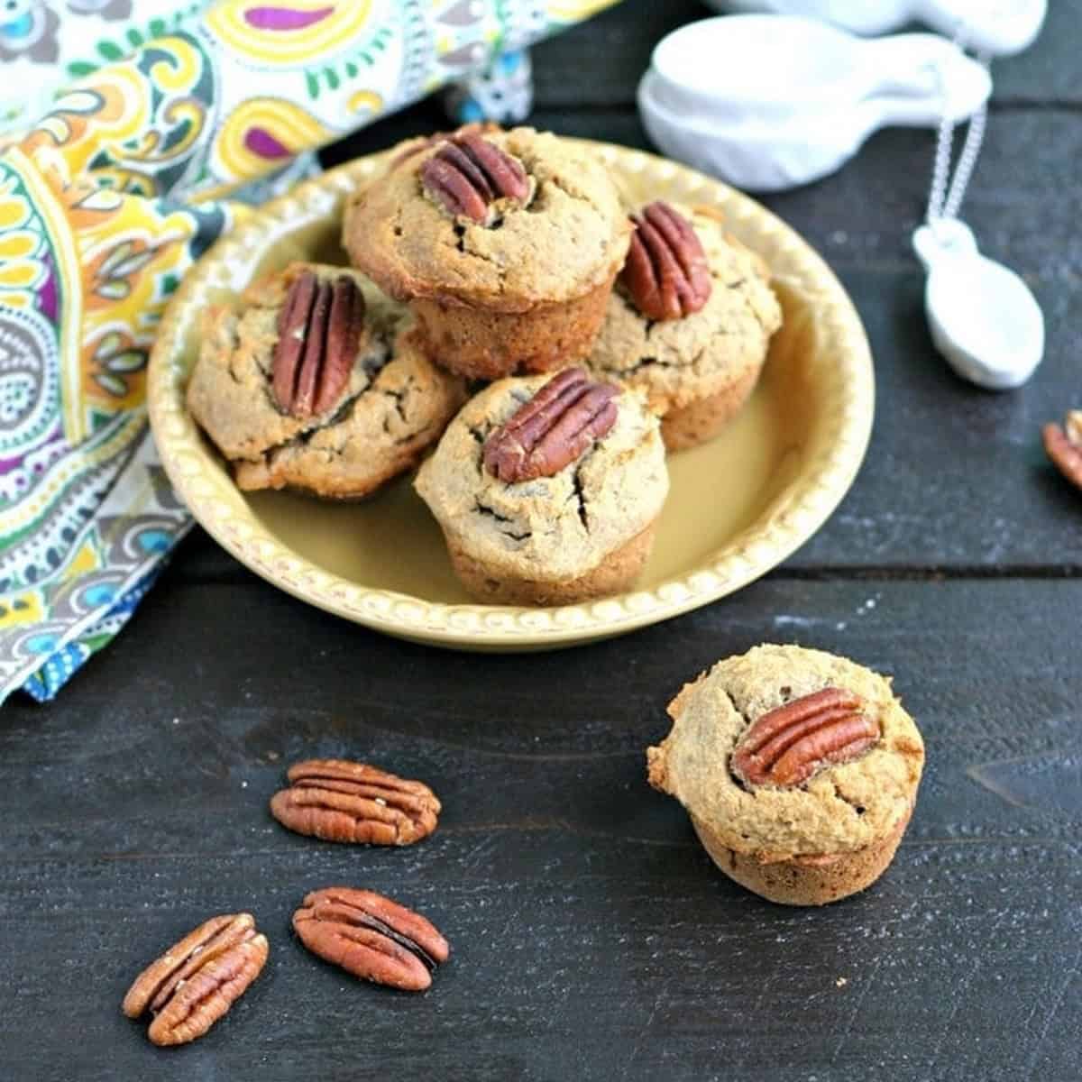 Mini Maple Pecan Banana Muffins Dairy Free Grain Free