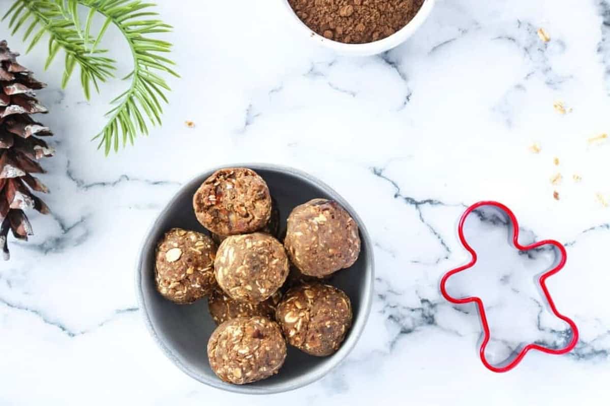 No Bake Gingerbread Protein Balls