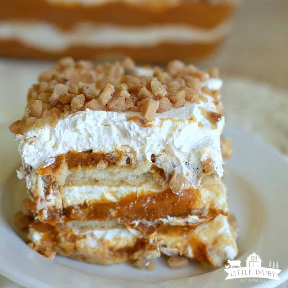 No Bake Pumpkin Toffee Icebox Cake No Bake Pumpkin Toffee Icebox Cake