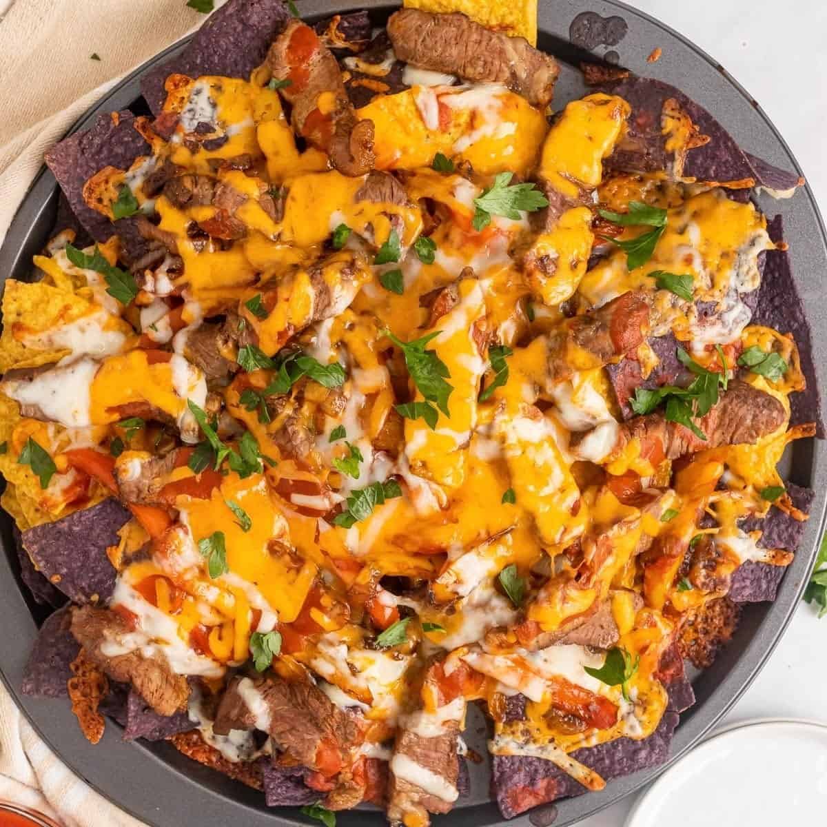One Pan Fajita Nachos