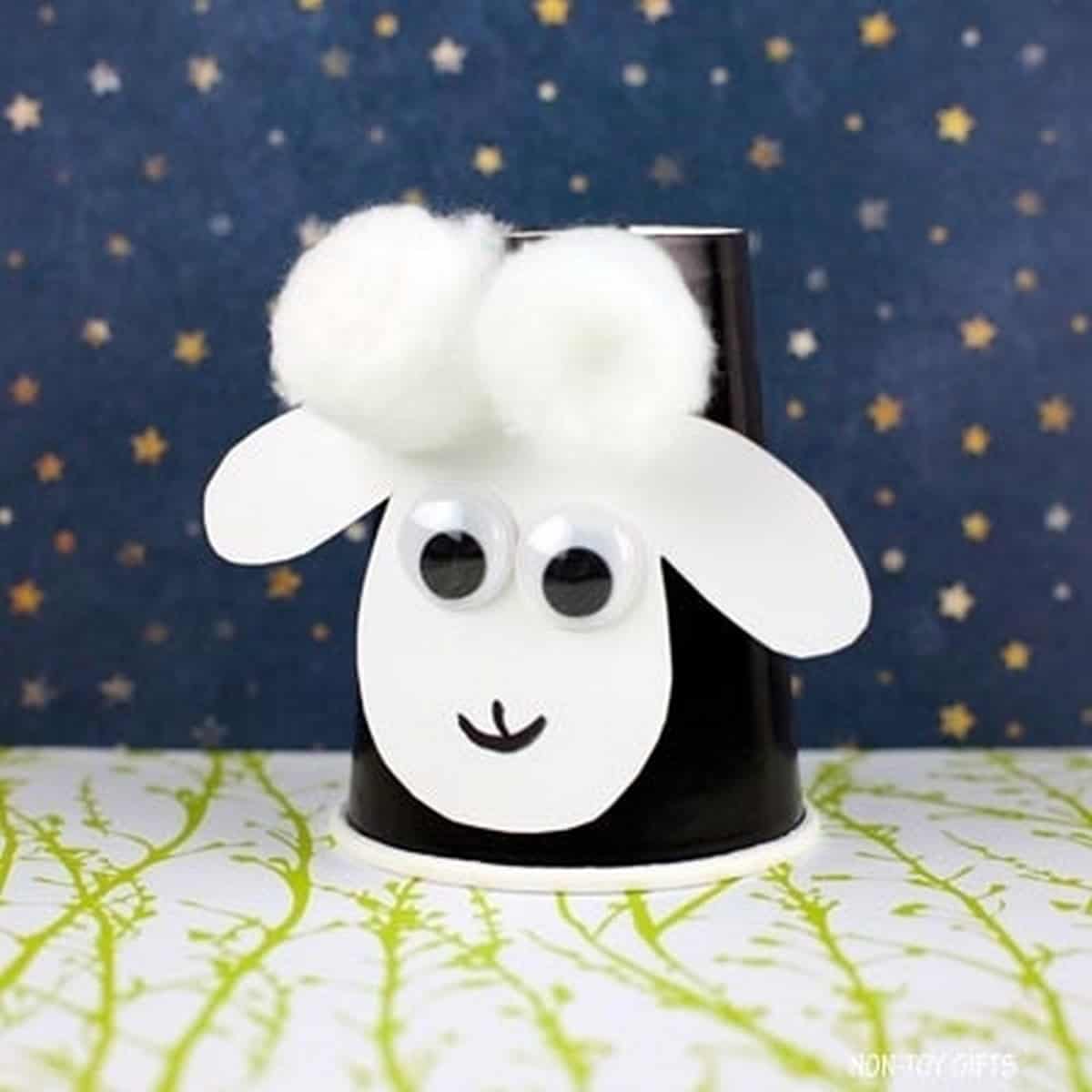 Paper Cup Sheep Craft