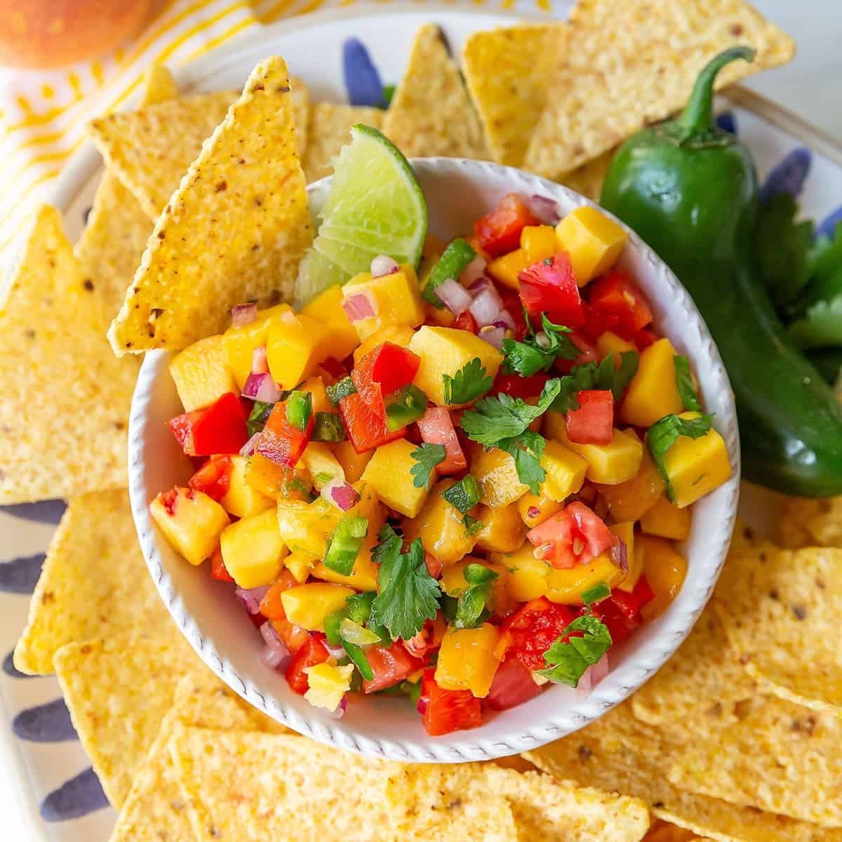 Peach Mango Salsa Quick Fruit Salsa