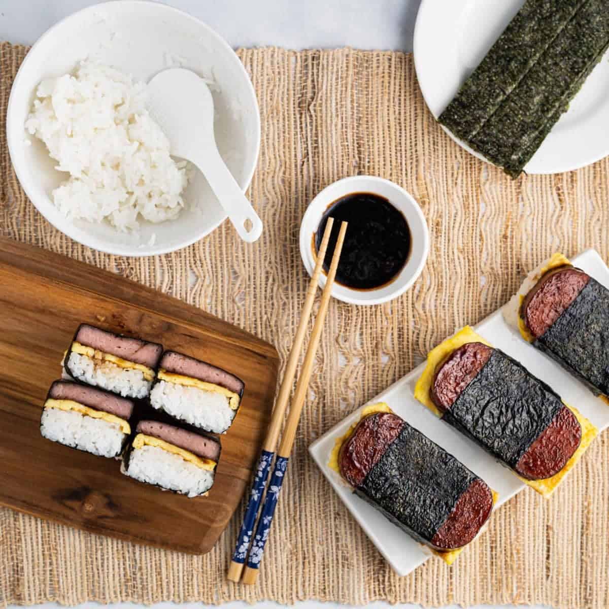 Spam Musubi with Egg Spam Musubi with Egg