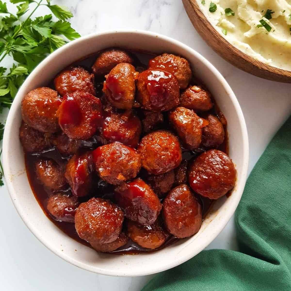 Sweet Crockpot Bbq Meatballs