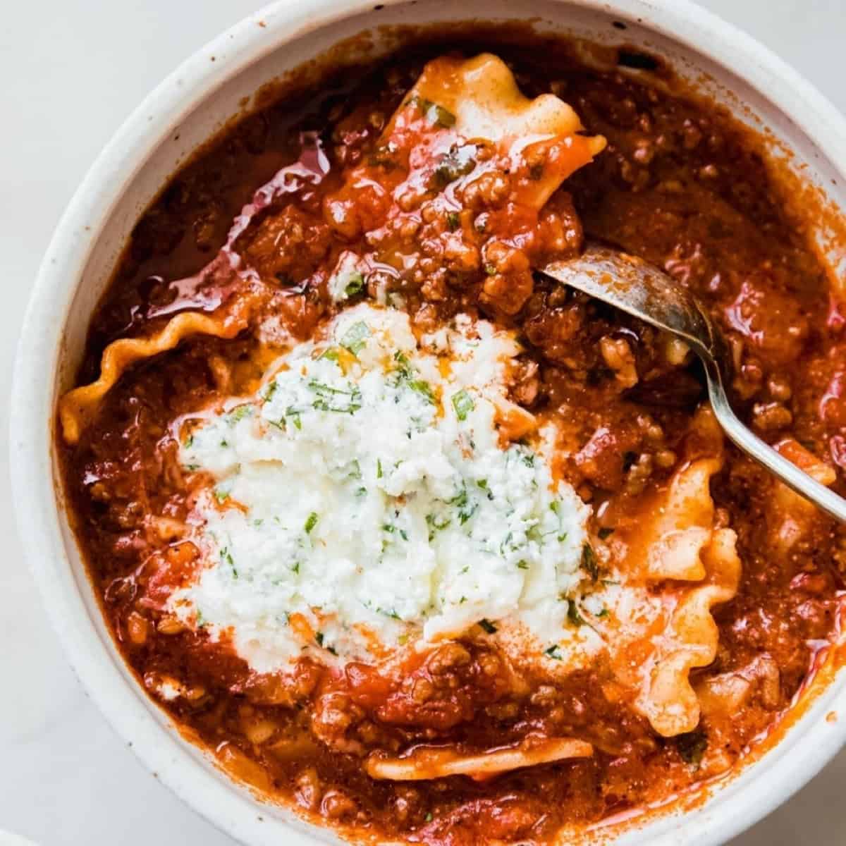 Warm Comforting Lasagna Soup