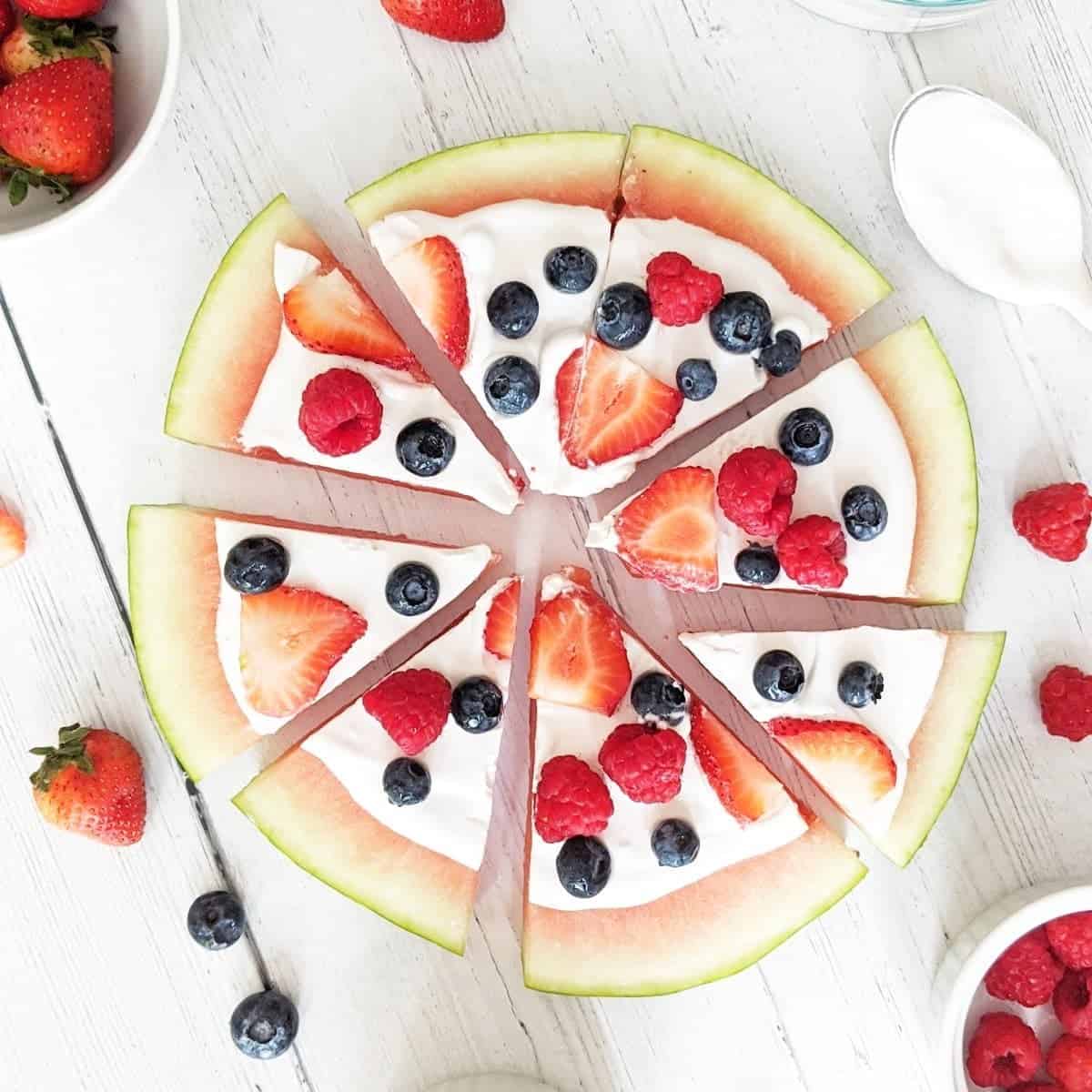 Watermelon Dessert Pizza